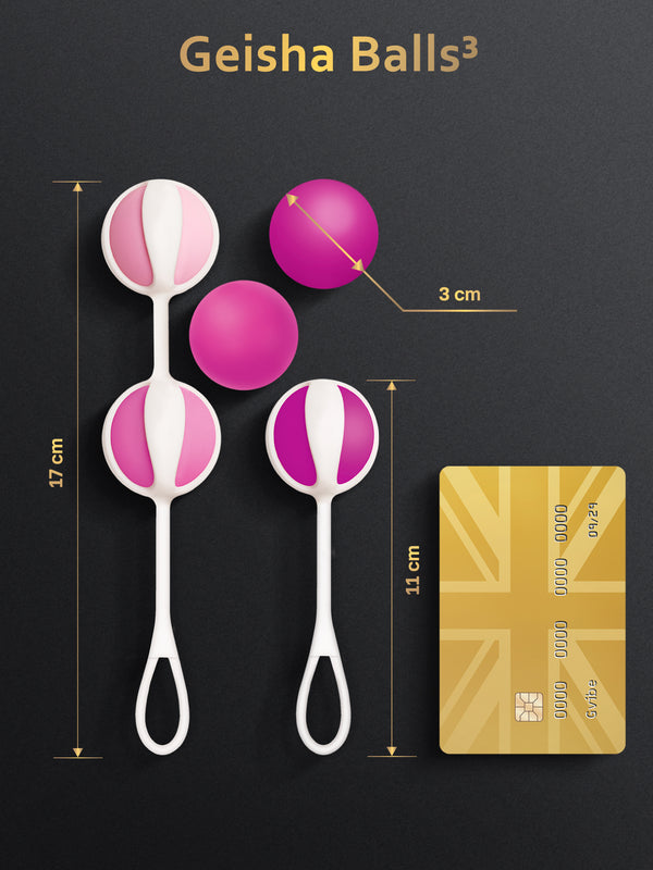 Gvibe Geisha Balls 3 - Set of 5 High Quality Kegel Balls - Control your pelvic floor muscles with a training kit for women