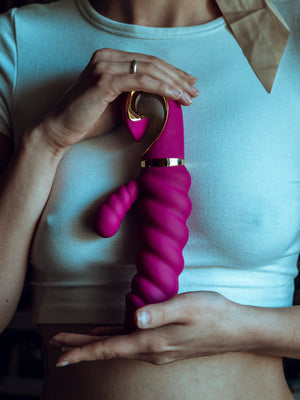 Vibrator With the Twisted Shaft