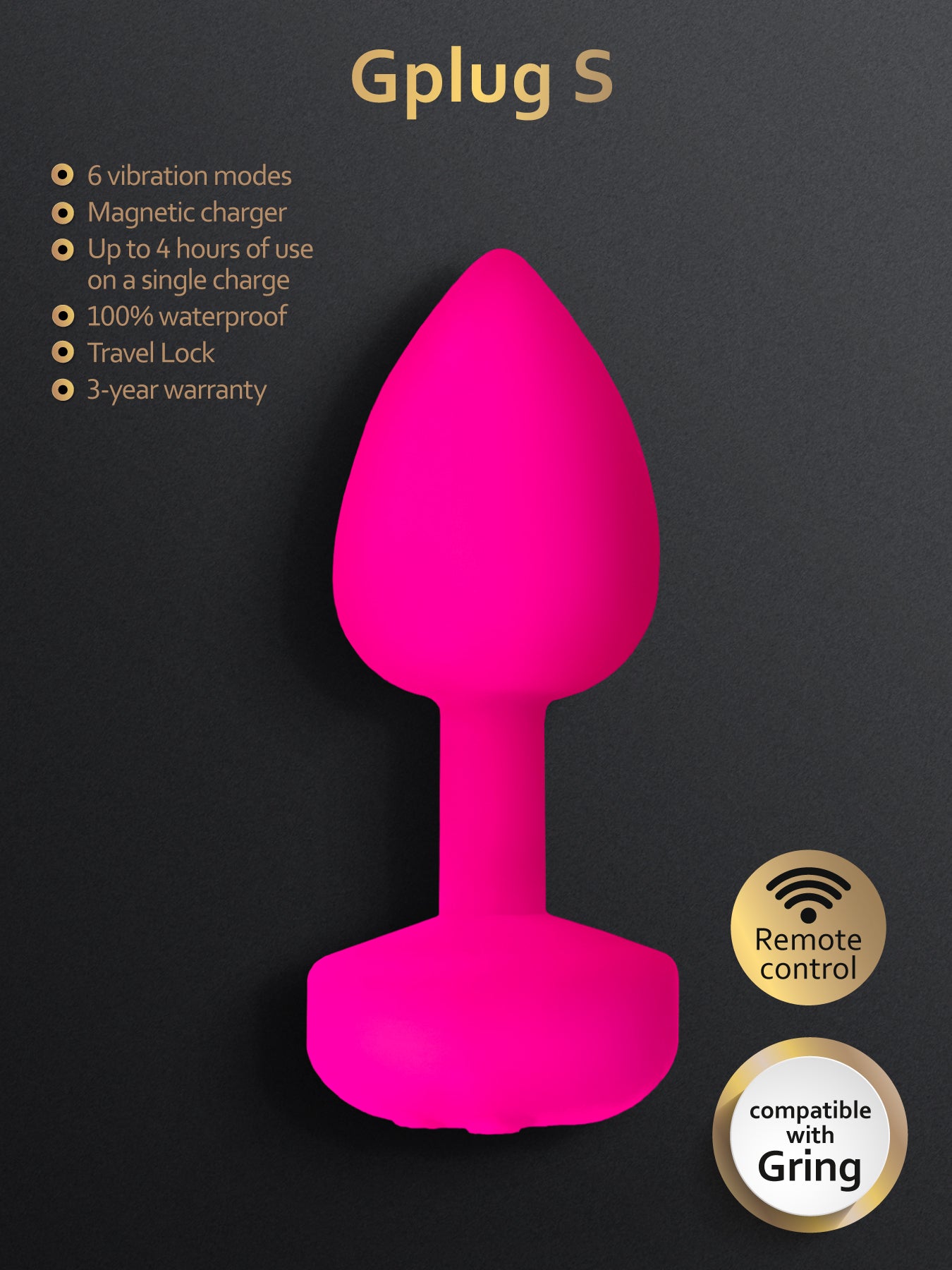 Gplug S | Small Vibrating Butt Plug Gplug S | Small Vibrating Butt Plug