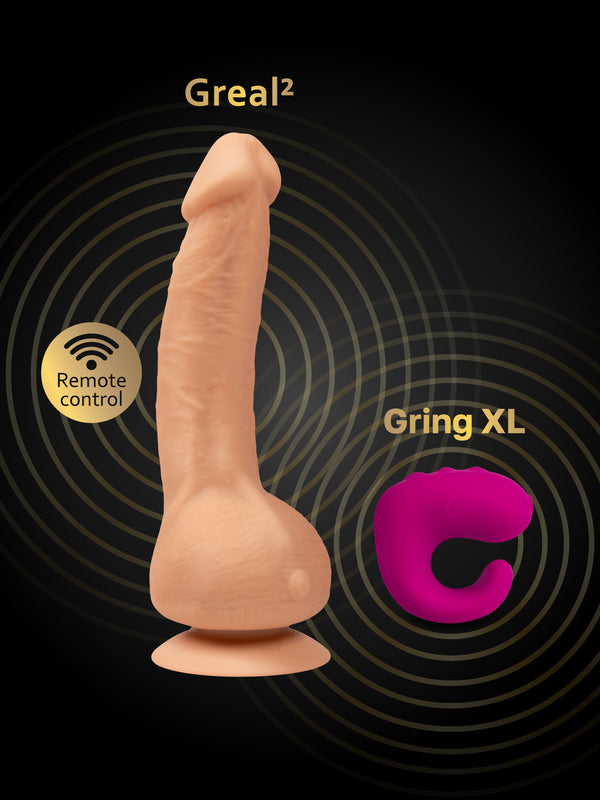 Greal 2, Gvibe’s realistic vibrator (Beige)