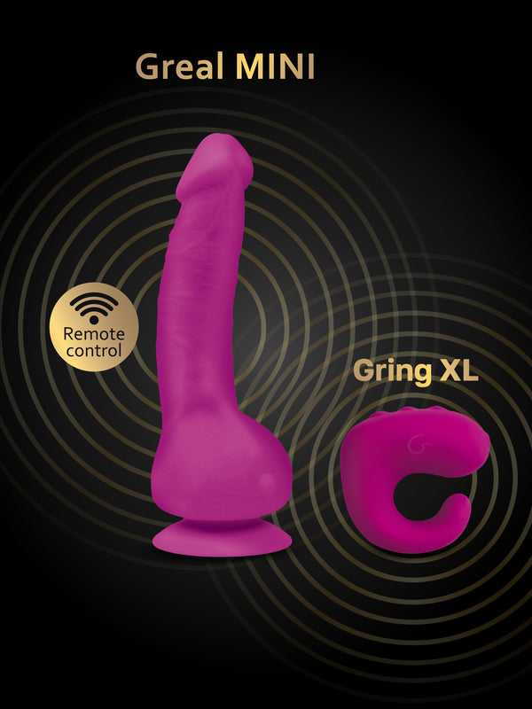 Finger ring vibrator GringXL is also a remote control for Greal Mini