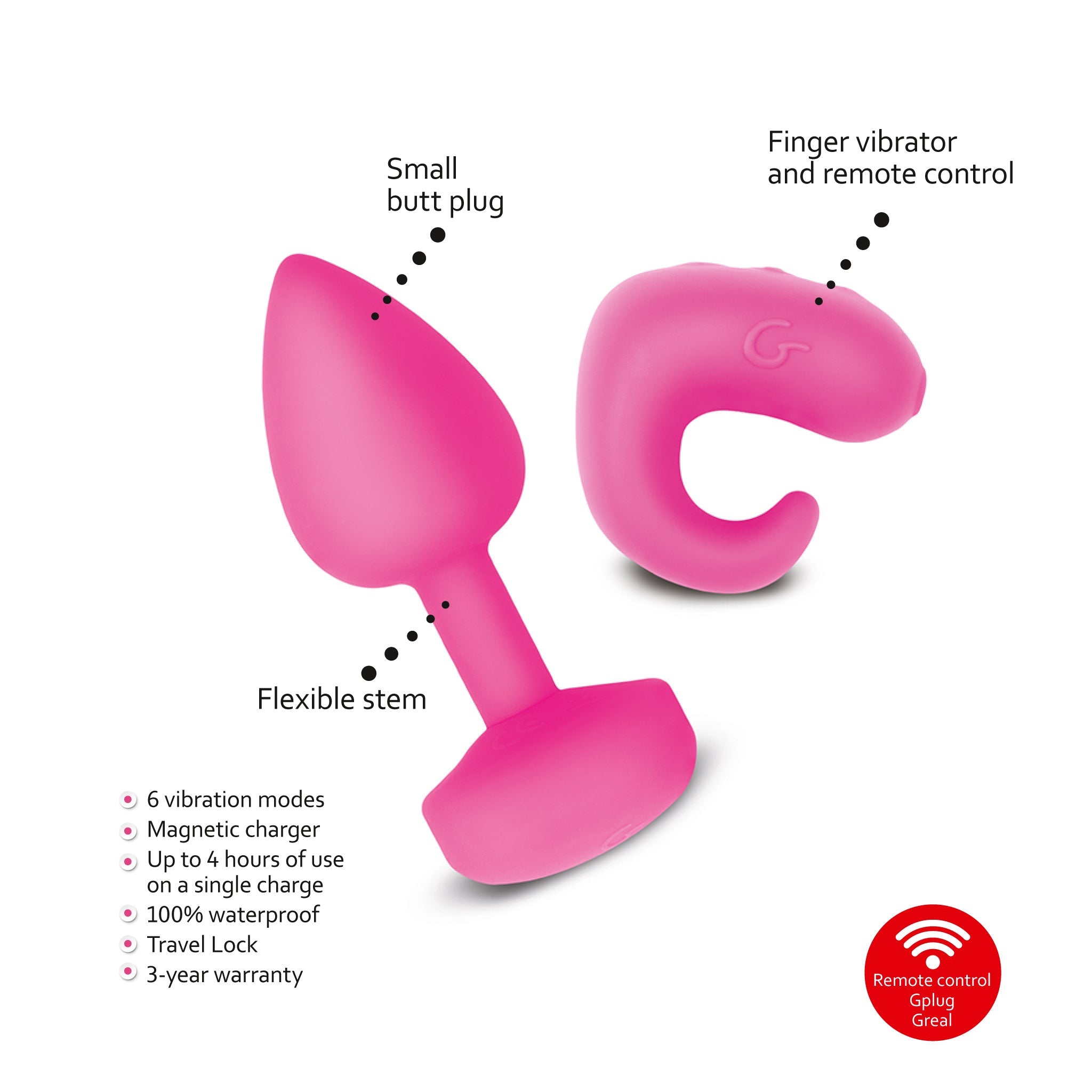 Gkit - Remote Controlled Vibrating Butt Plug Gkit - Remote Controlled Vibrating Butt Plug