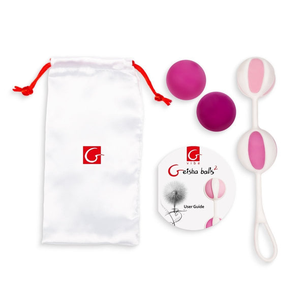 Geisha Balls 2 - Pink - Vaginal Balls for Kegel Exercises - Buy Sex Toys Gvibe.com